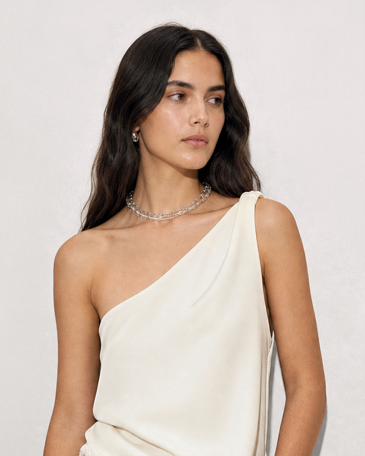 LACE ONE-SHOULDER TOP