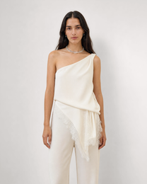 LACE ONE-SHOULDER TOP