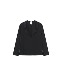 VELVET SUIT COLLAR SOFT SHIRT