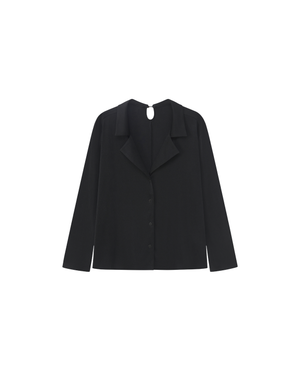 VELVET SUIT COLLAR SOFT SHIRT