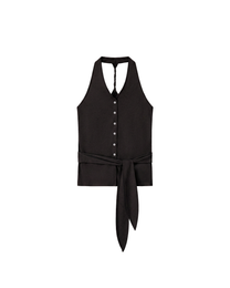TWIST-BACK BUTTON-FRONT TANK TOP