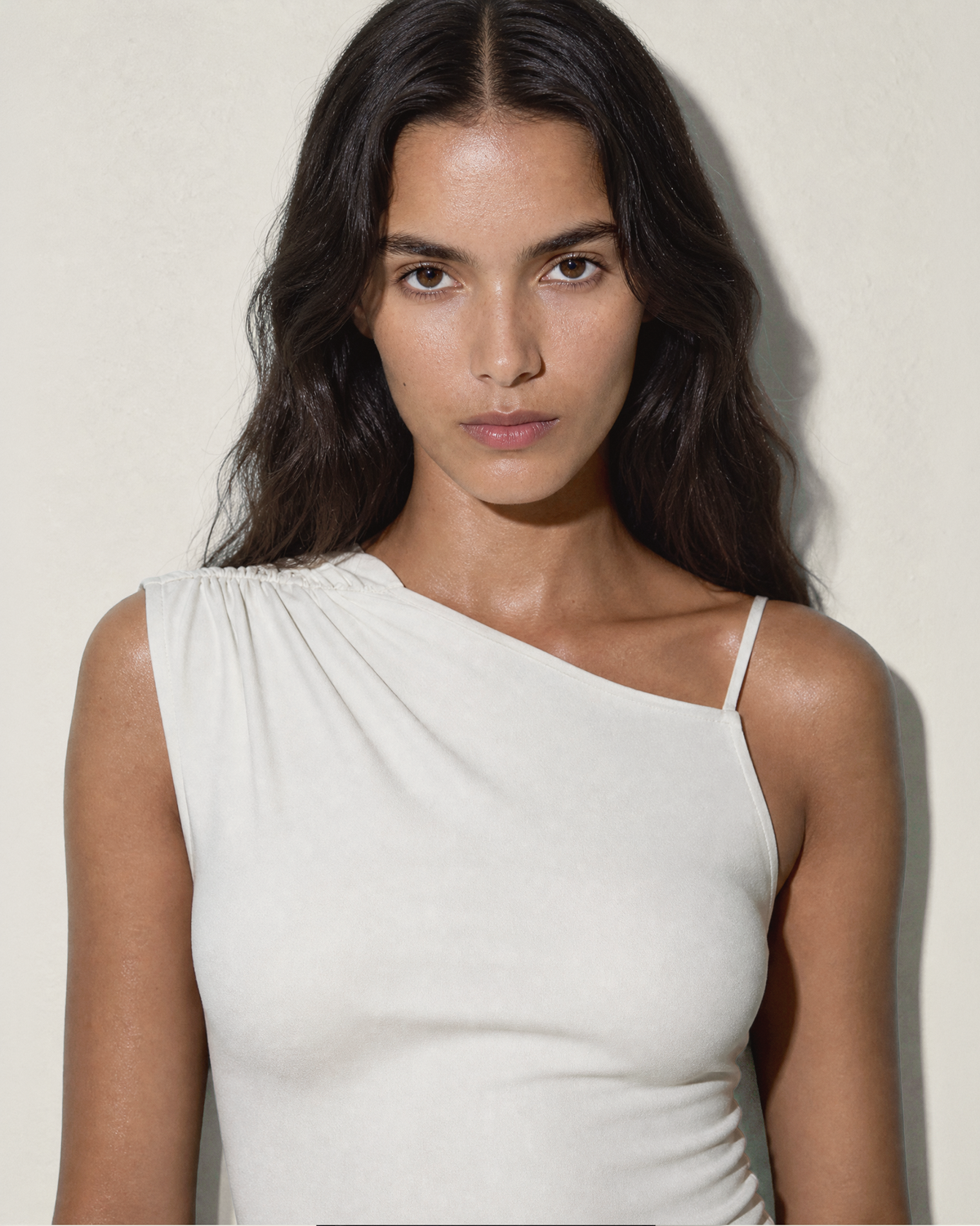 DRAPED-BACK STRAP DRESS