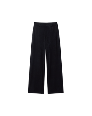 VELOUR LIQUID SLIM-LEG PANTS