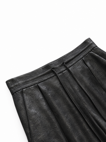 SATIN RUCHED LACE WORK PANTS