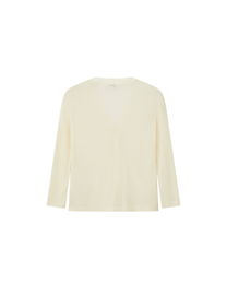SHORT-SLEEVE RIBBED CARDIGAN