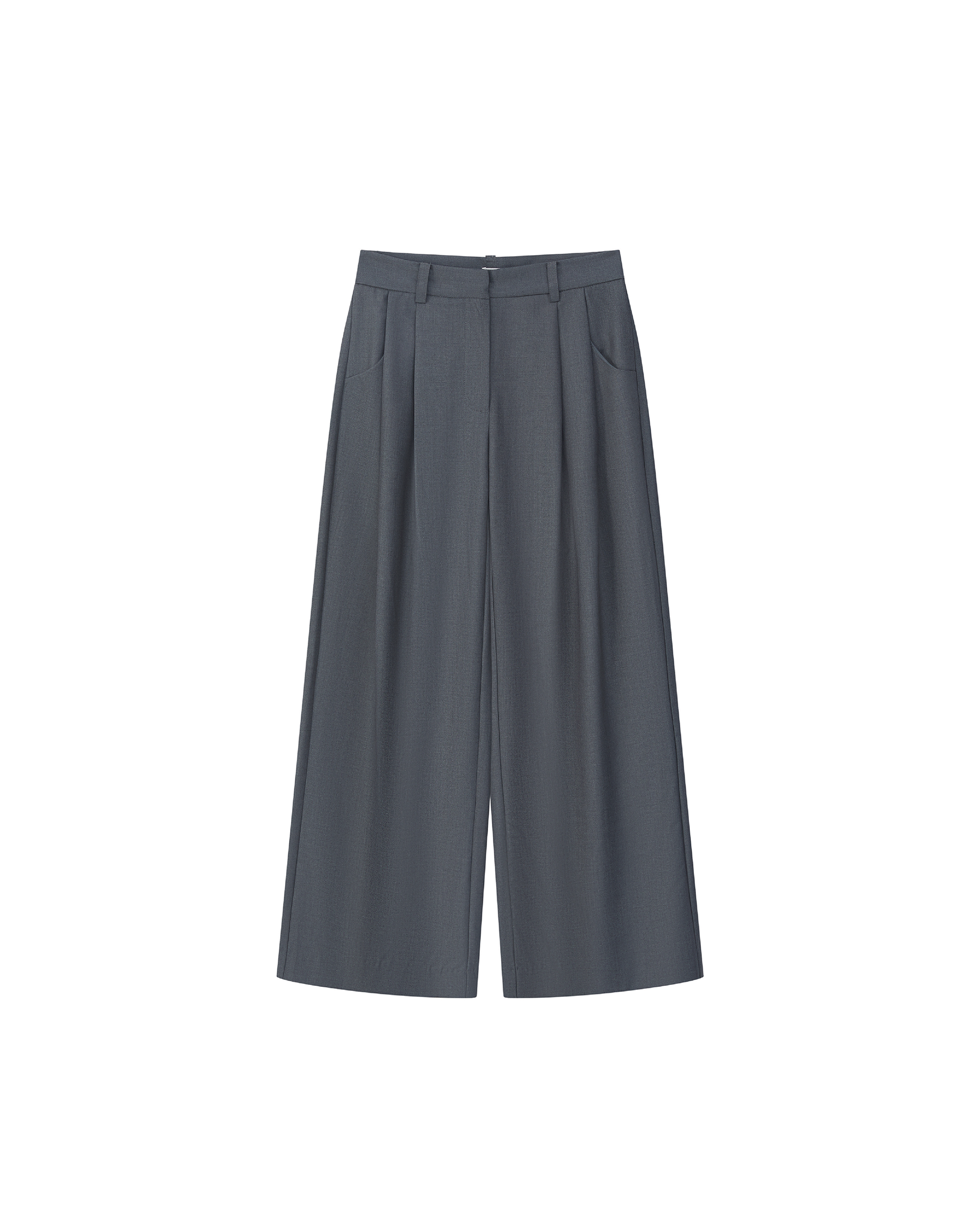 PLEATED WRINKLE-FREE PANTS