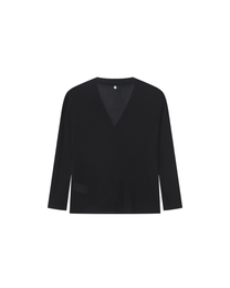 SHORT-SLEEVE RIBBED CARDIGAN