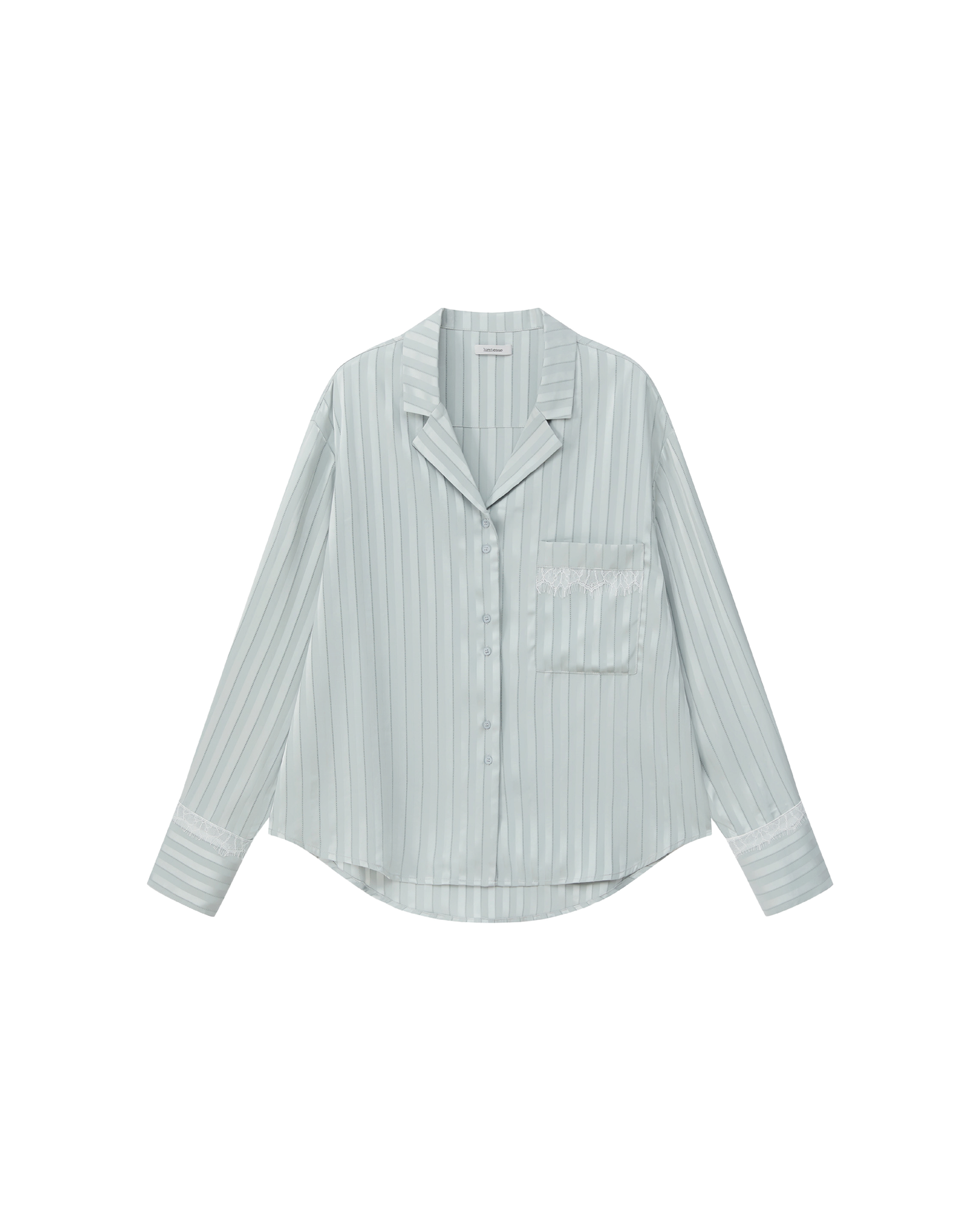 SATIN STRIPE PAJAMA SHIRT