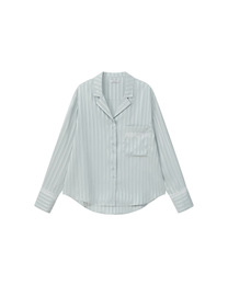 SATIN STRIPE PAJAMA SHIRT