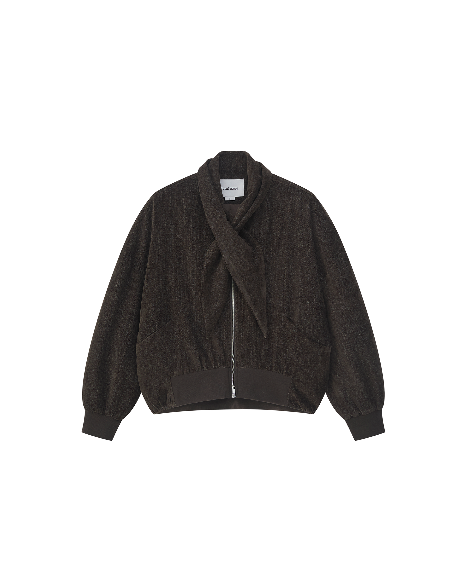TIE-NECK PADDED JACKET