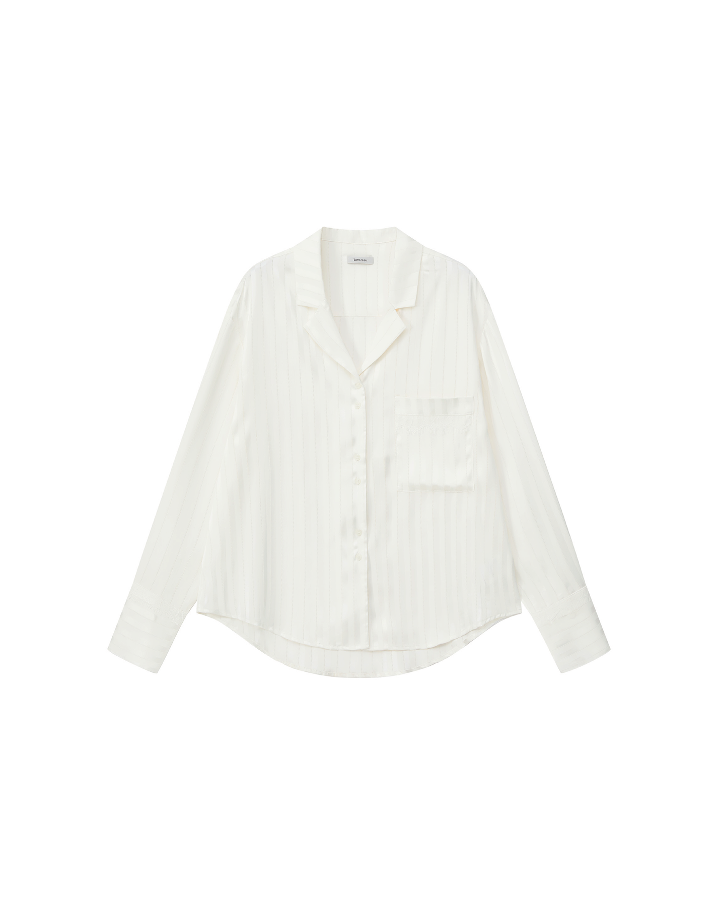 SATIN STRIPE PAJAMA SHIRT