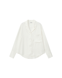 SATIN STRIPE PAJAMA SHIRT