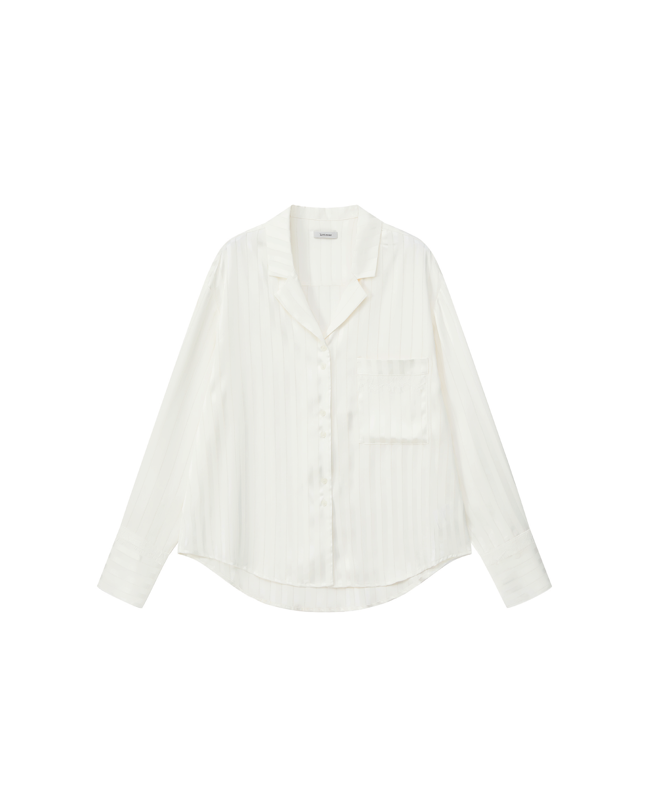 SATIN STRIPE PAJAMA SHIRT