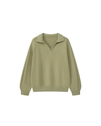 WOOL POLO CASUAL SWEATER