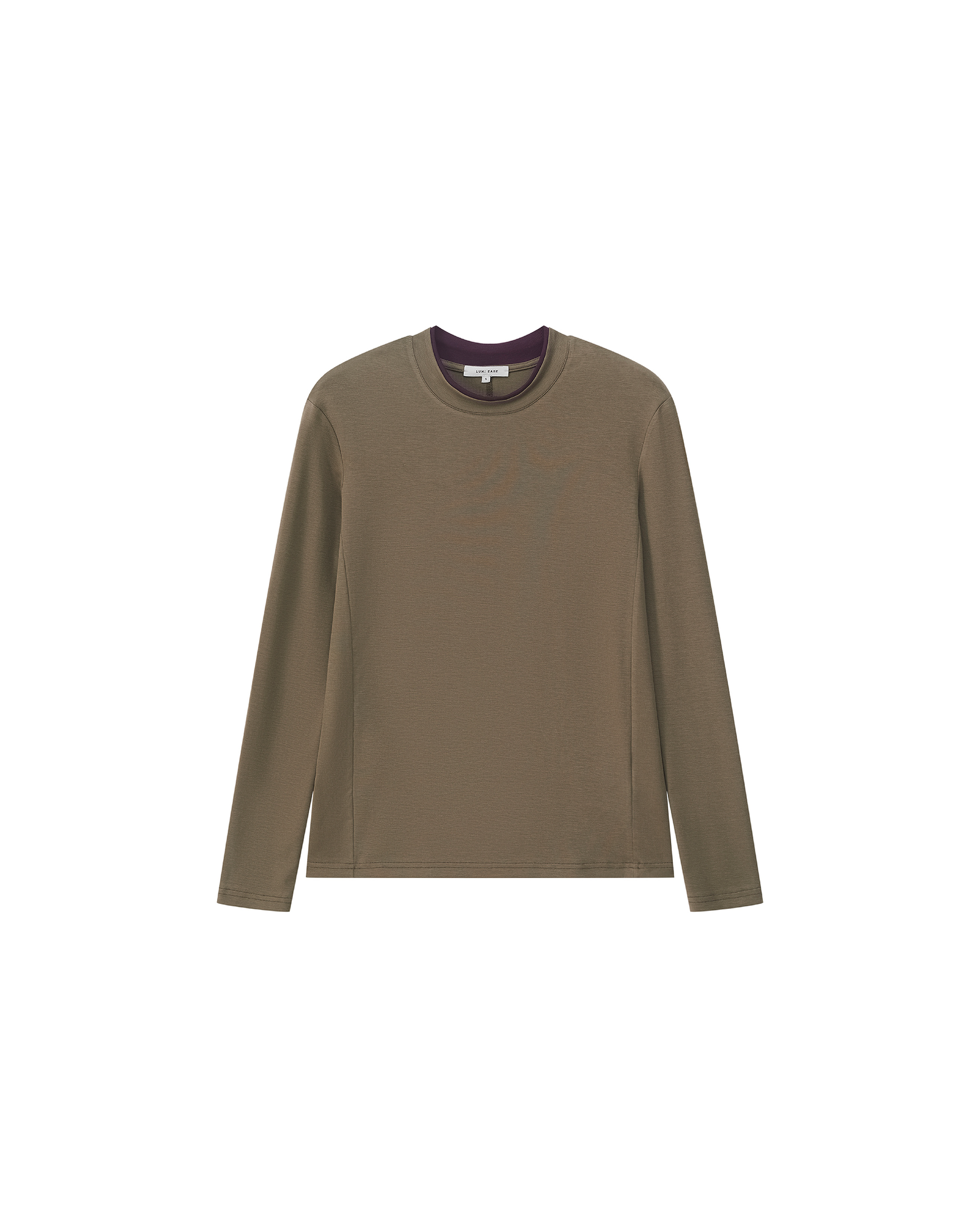 DOUBLE-COLLAR BASIC LAYERING TOP