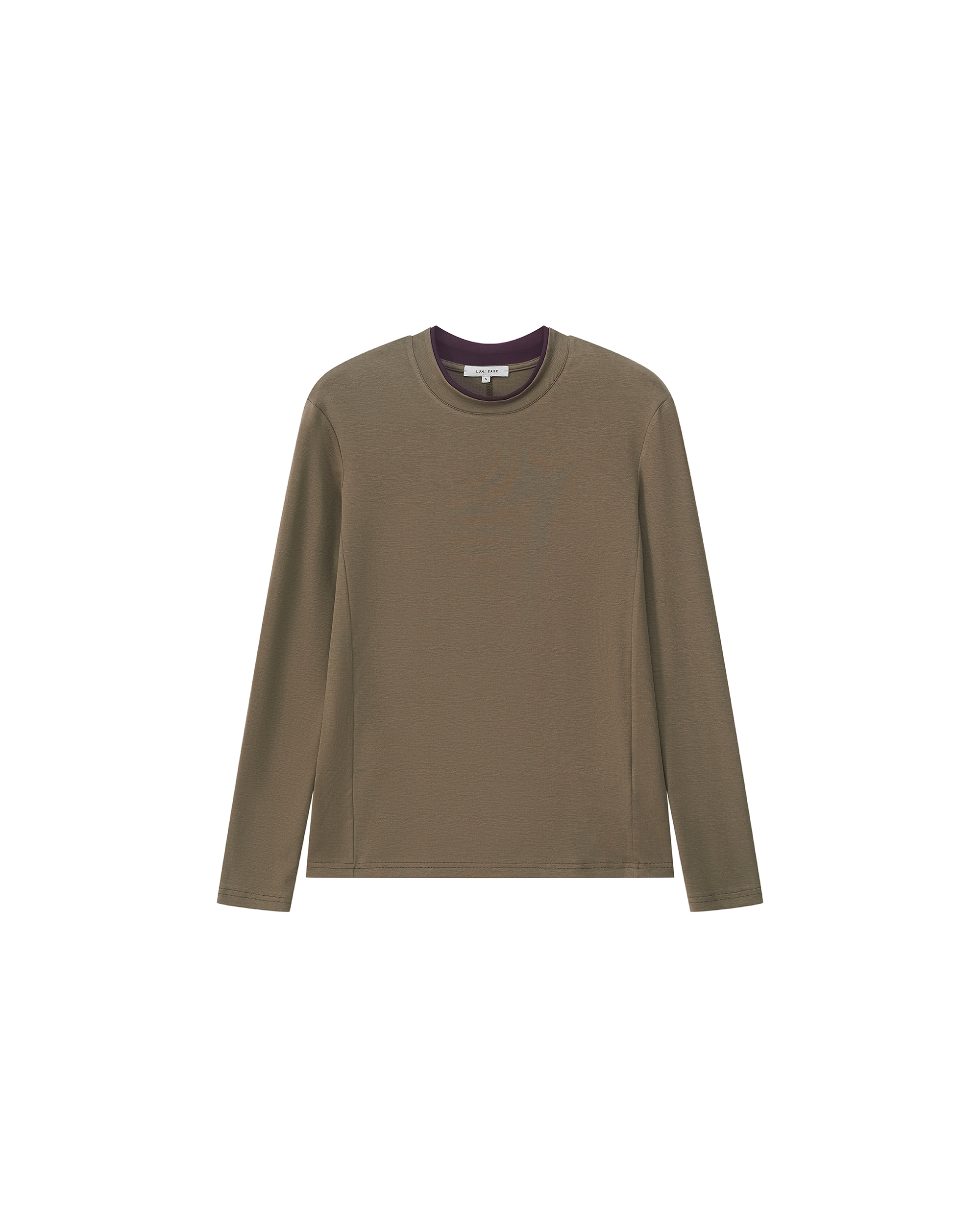 DOUBLE-COLLAR BASIC LAYERING TOP