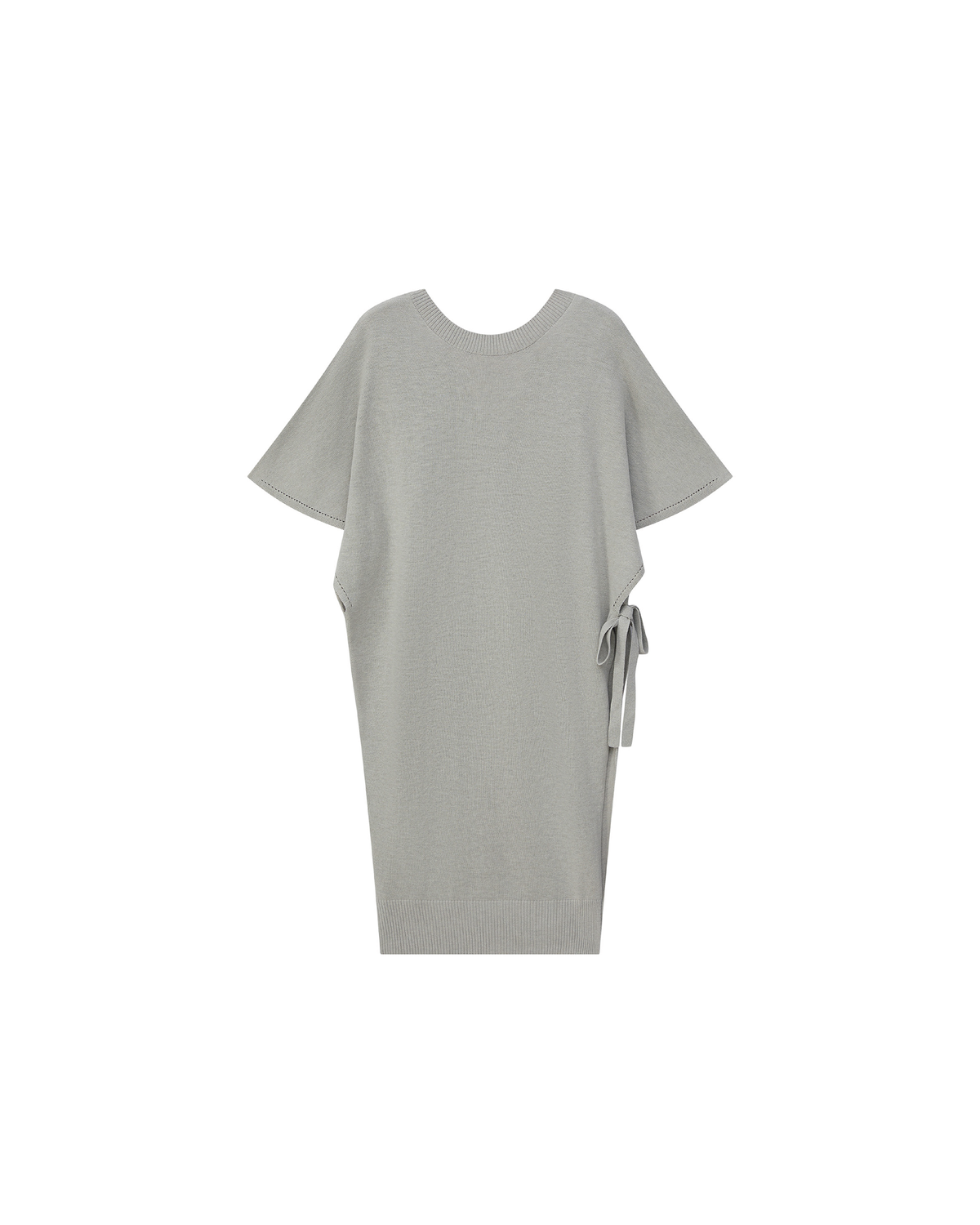 DOUBLE-LAYER DRAPED TIE DRESS