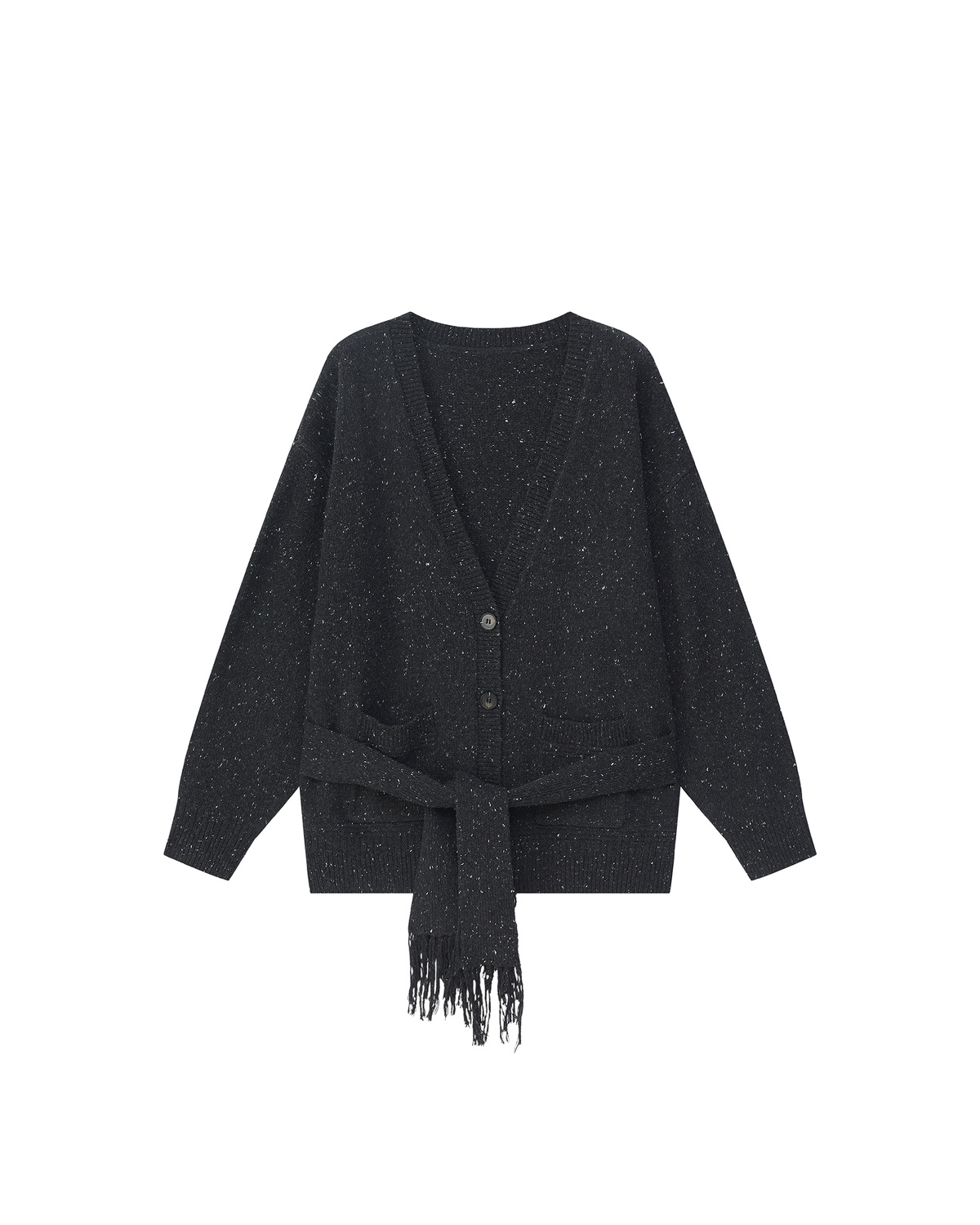 SLOUCHY FRINGED CARDIGAN