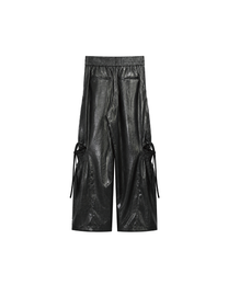 SATIN RUCHED LACE WORK PANTS