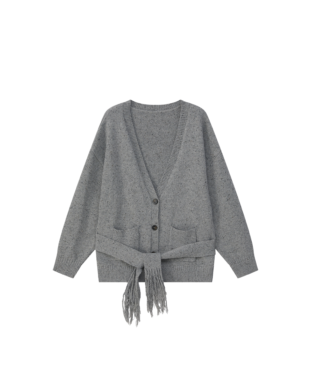 SLOUCHY FRINGED CARDIGAN
