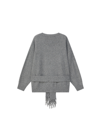 SLOUCHY FRINGED CARDIGAN