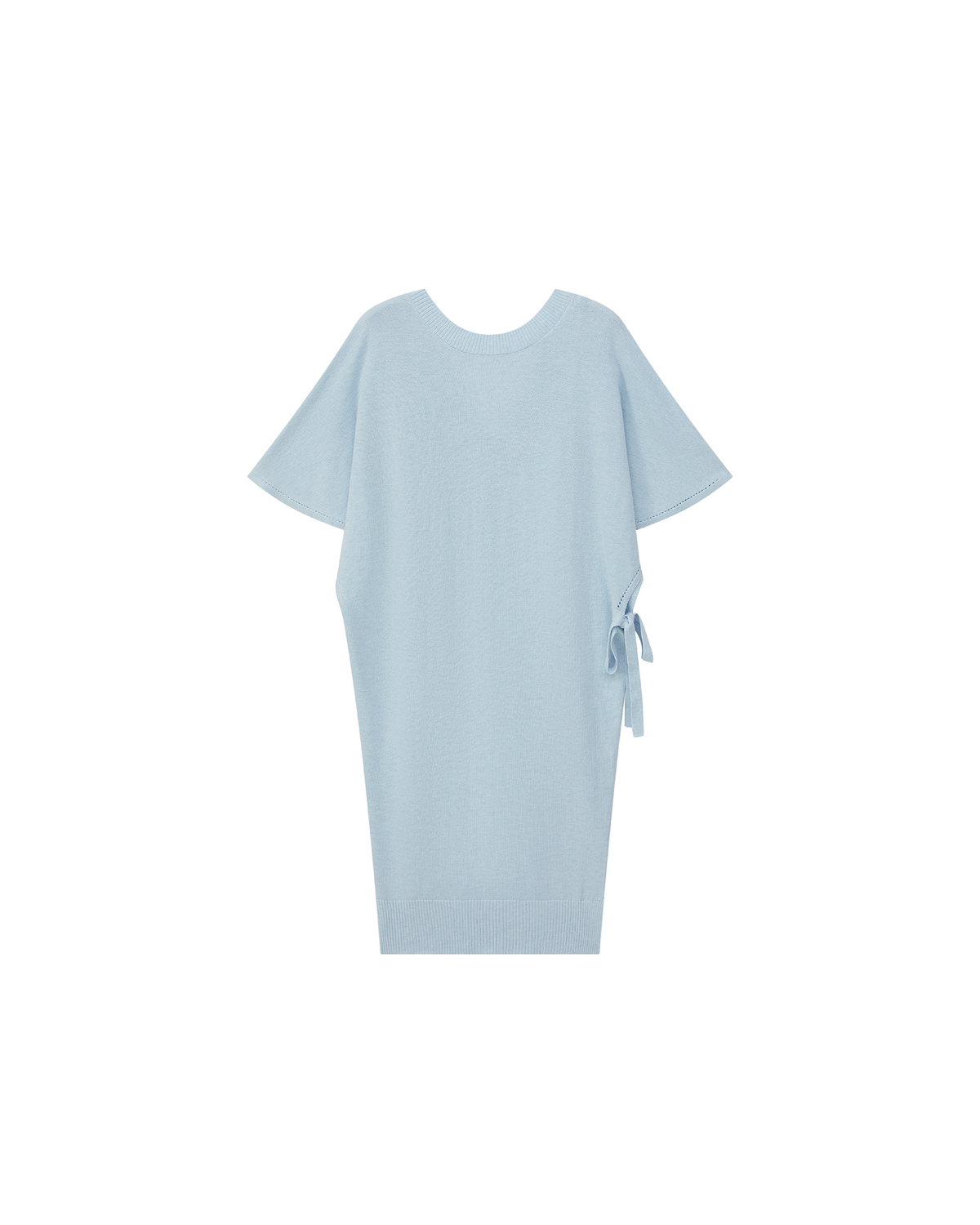 DOUBLE-LAYER DRAPED TIE DRESS