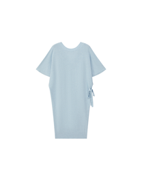 DOUBLE-LAYER DRAPED TIE DRESS