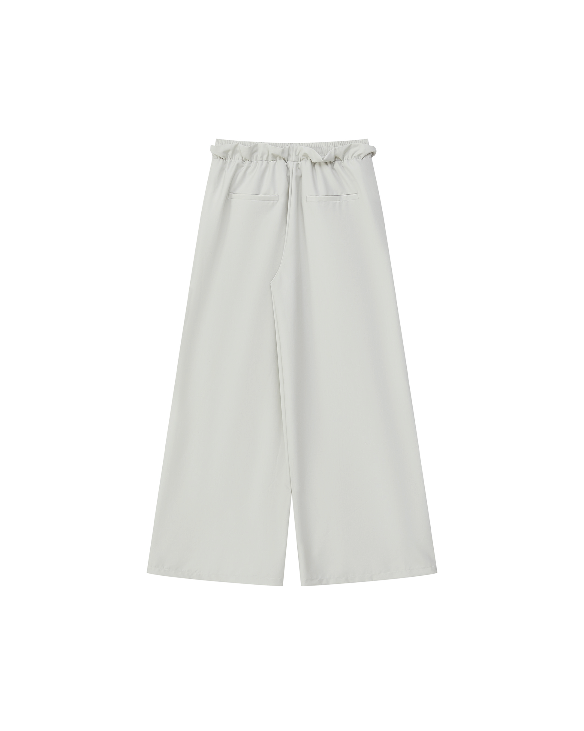 PLEATED DRAWSTRING WIDE PANTS