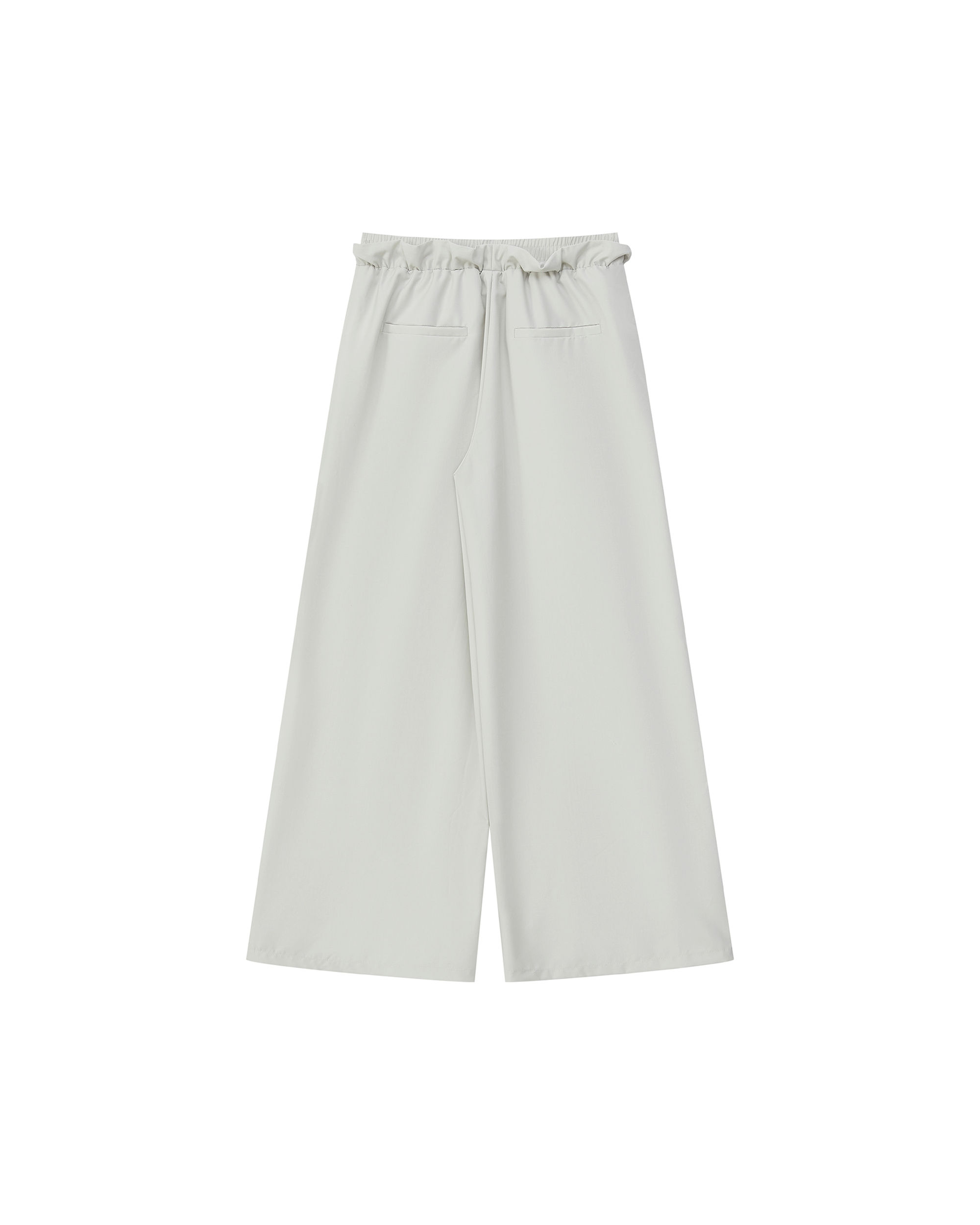 PLEATED DRAWSTRING WIDE PANTS
