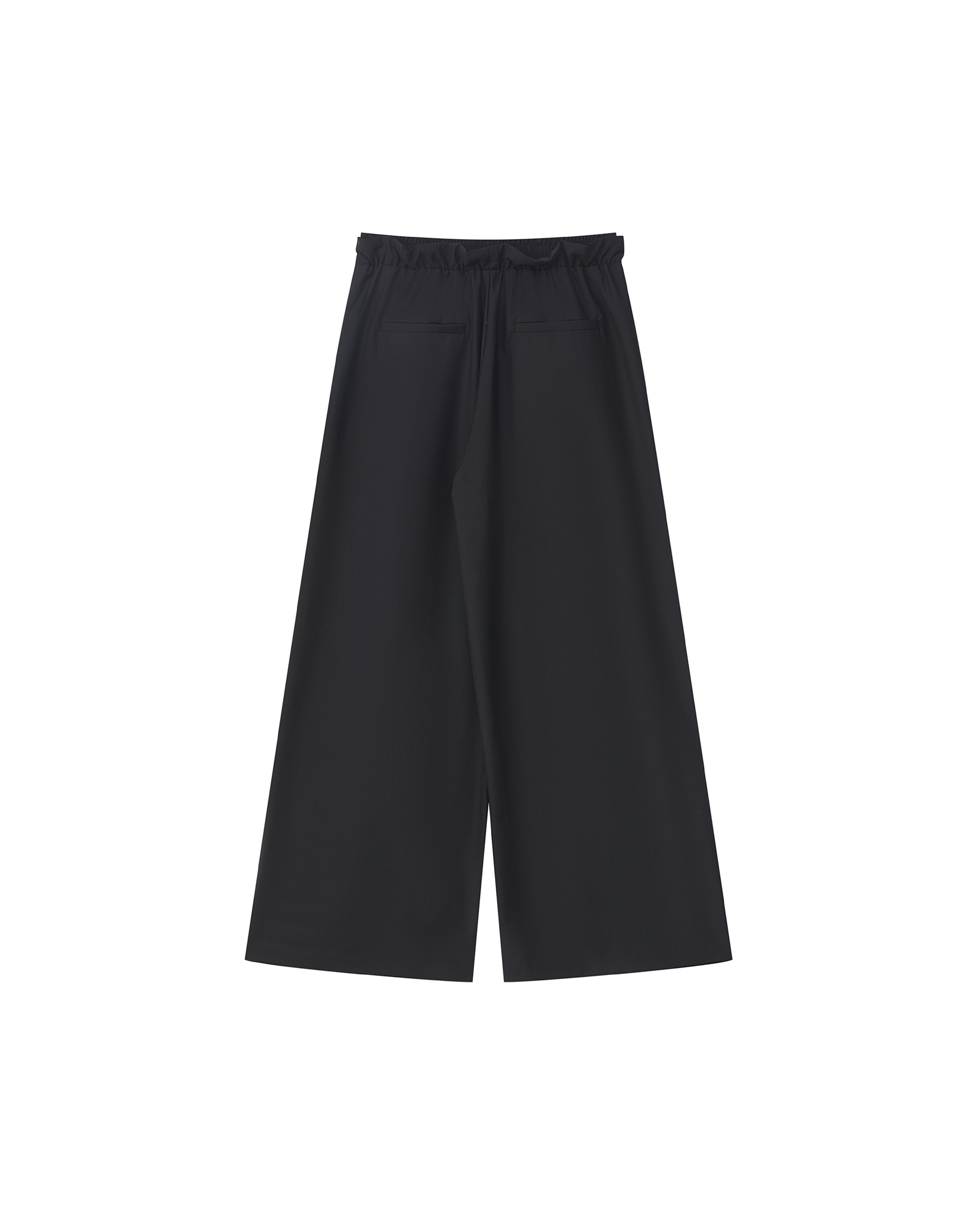 PLEATED DRAWSTRING WIDE PANTS