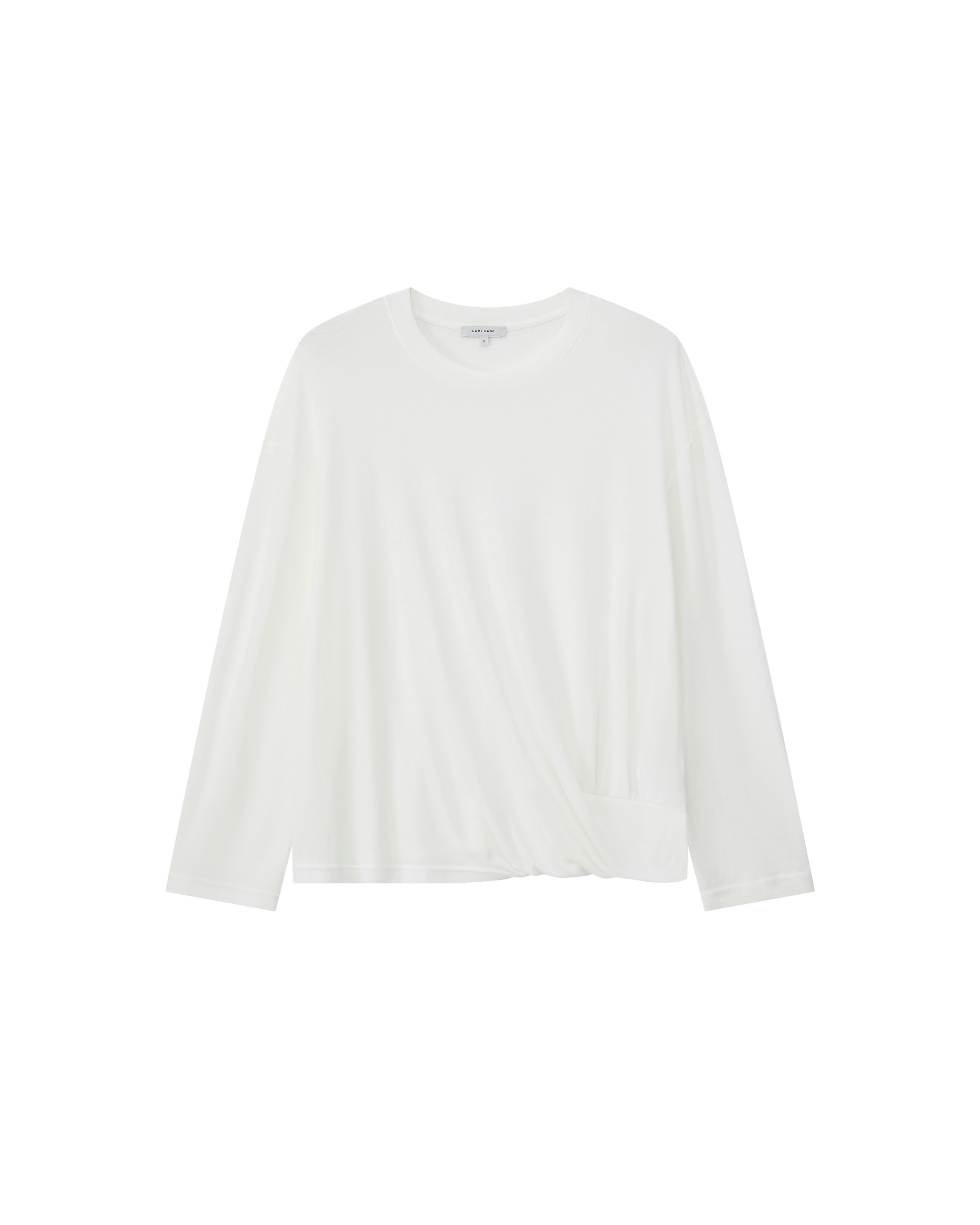 TWIST HEM LONG SLEEVE TEE