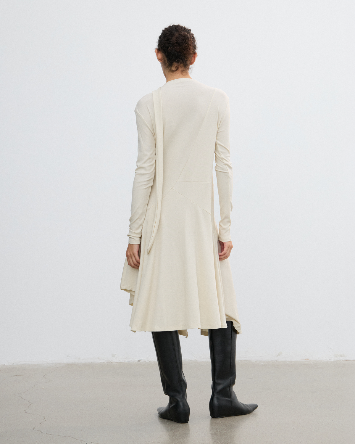 SCARF DETAIL FLARE DRESS