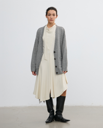 SCARF DETAIL FLARE DRESS