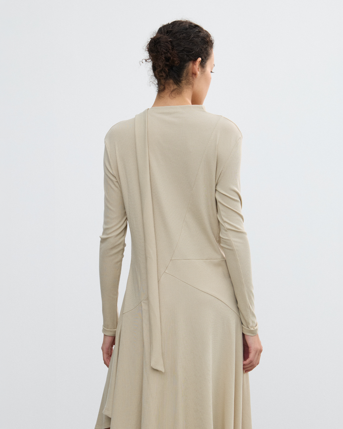 SCARF DETAIL FLARE DRESS