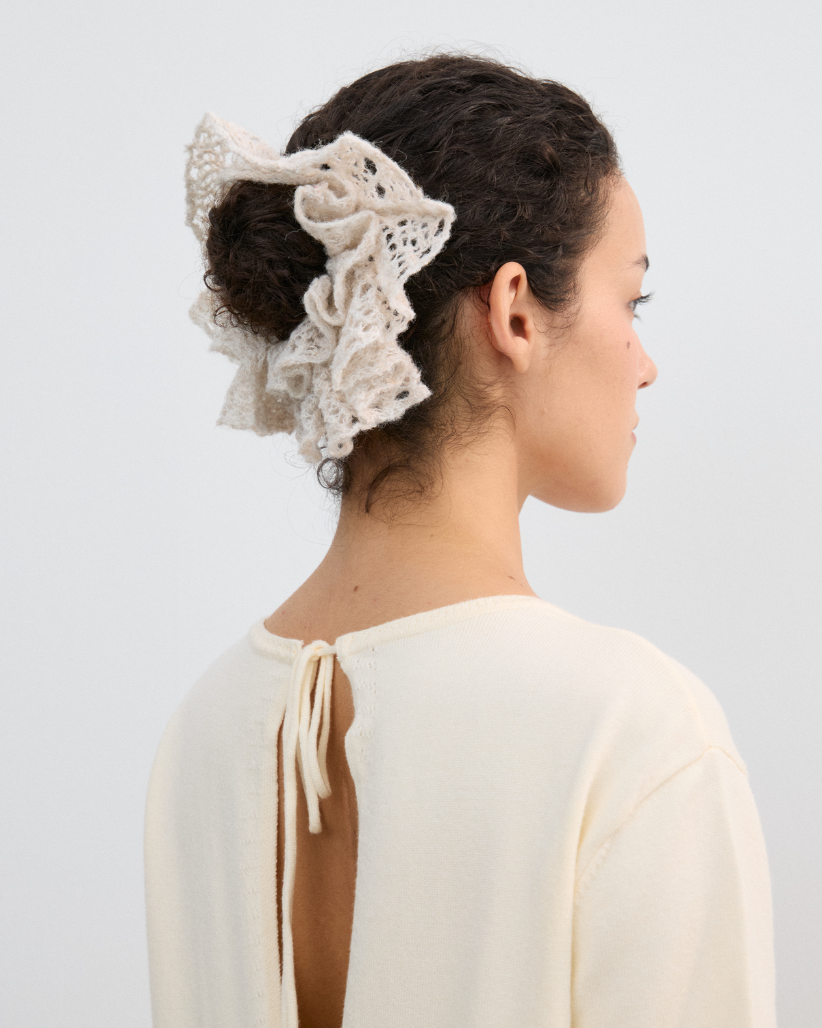 HAND CROCHET KNIT HAIR TIE