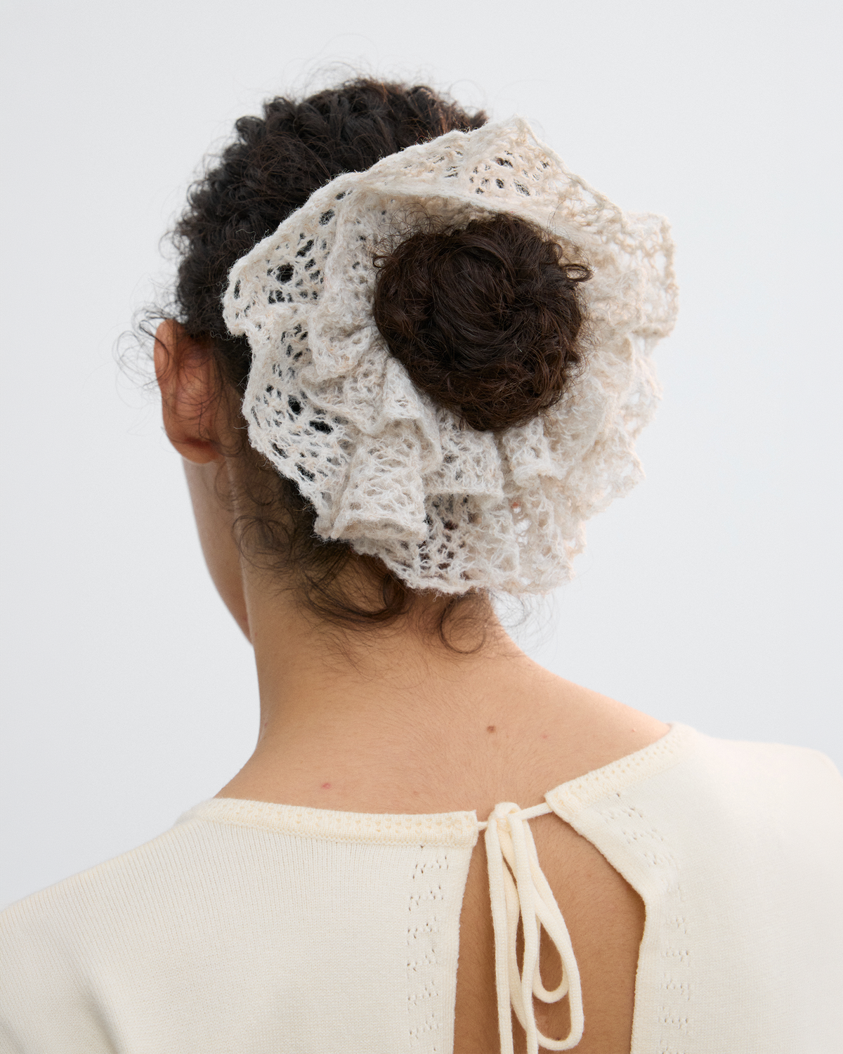 HAND CROCHET KNIT HAIR TIE