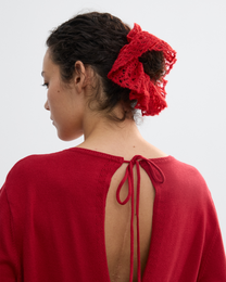 HAND CROCHET KNIT HAIR TIE