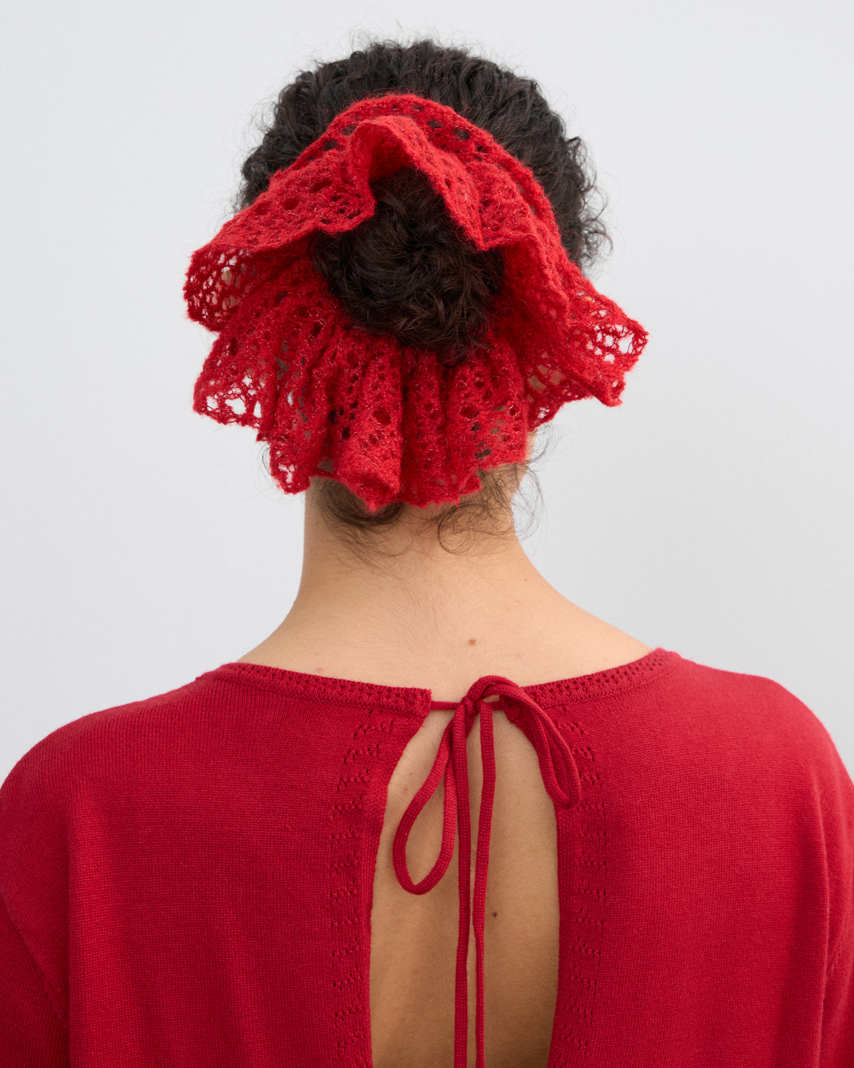 HAND CROCHET KNIT HAIR TIE