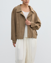 SUEDE MOTORCYCLE JACKET