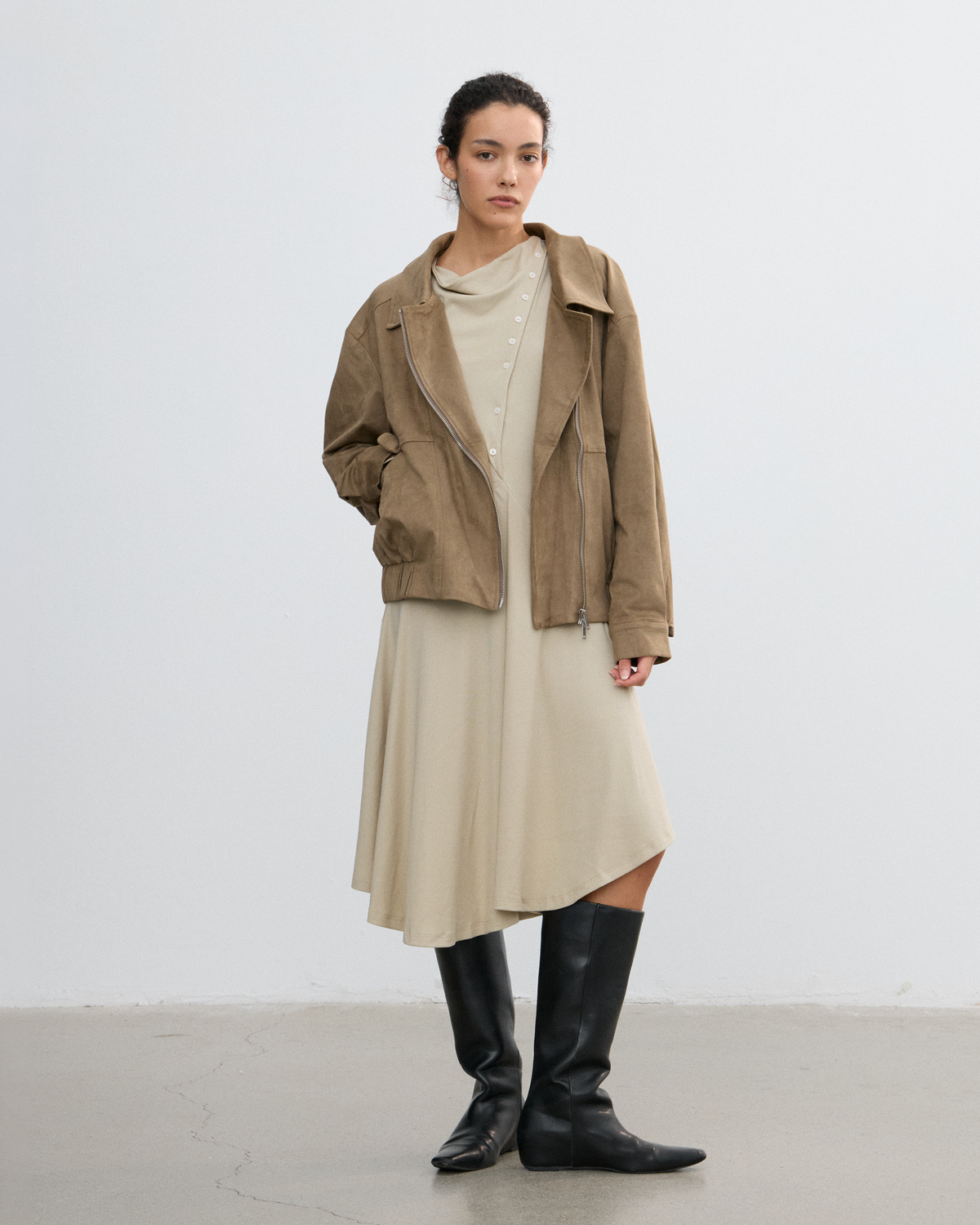 SUEDE MOTORCYCLE JACKET