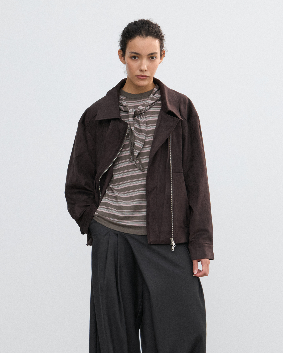SUEDE MOTORCYCLE JACKET