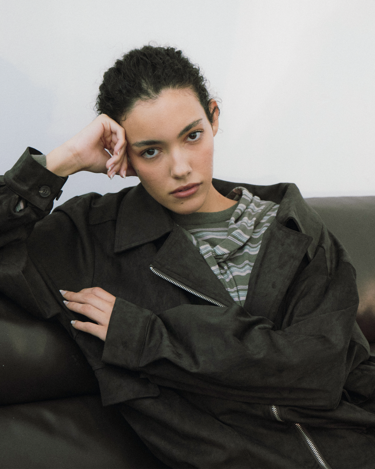 SUEDE MOTORCYCLE JACKET