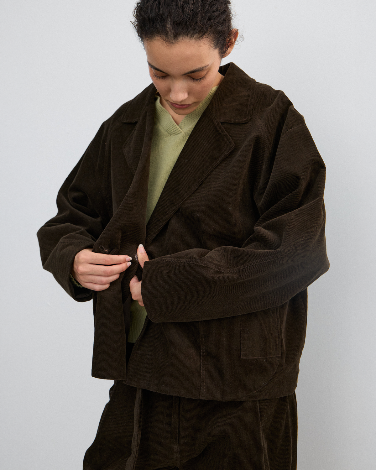 DOUBLE-BREASTED CORDUROY JACKET