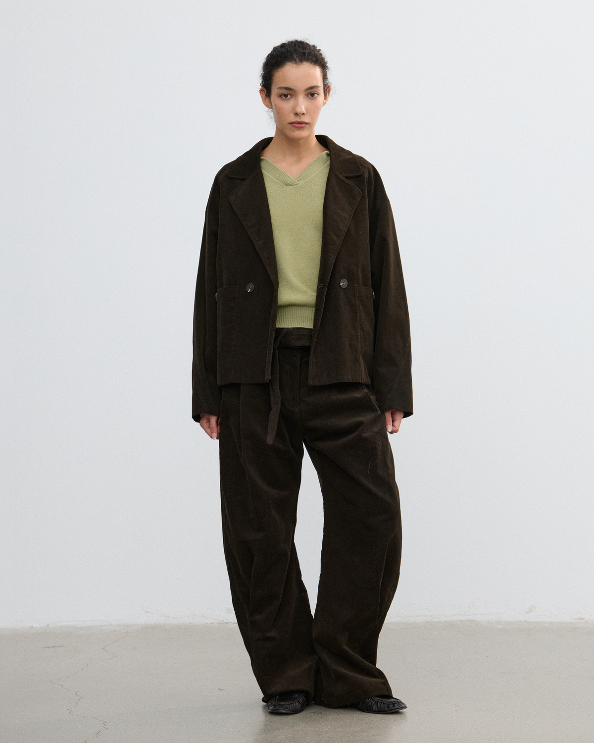 DOUBLE-BREASTED CORDUROY JACKET