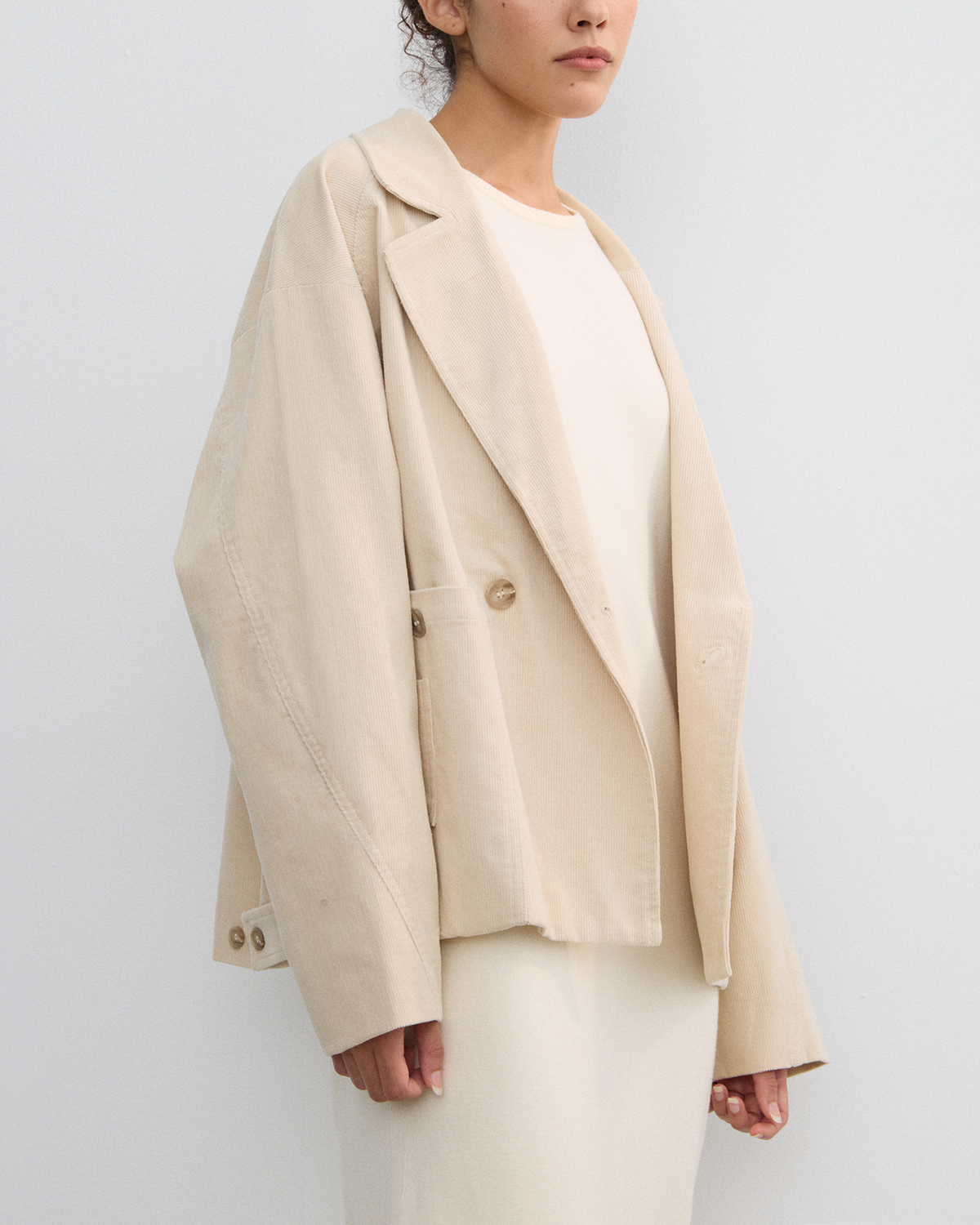 DOUBLE-BREASTED CORDUROY JACKET