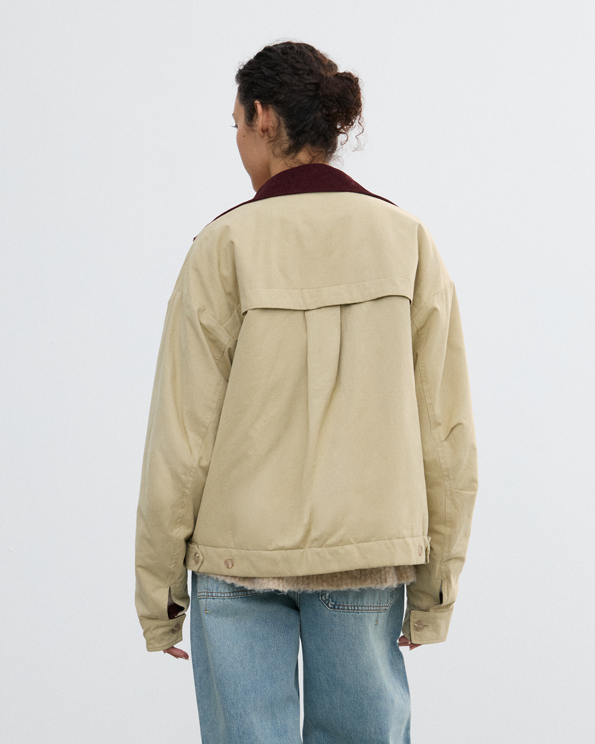 COLOR-BLOCKED PADDED WORK JACKET