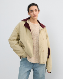 COLOR-BLOCKED PADDED WORK JACKET