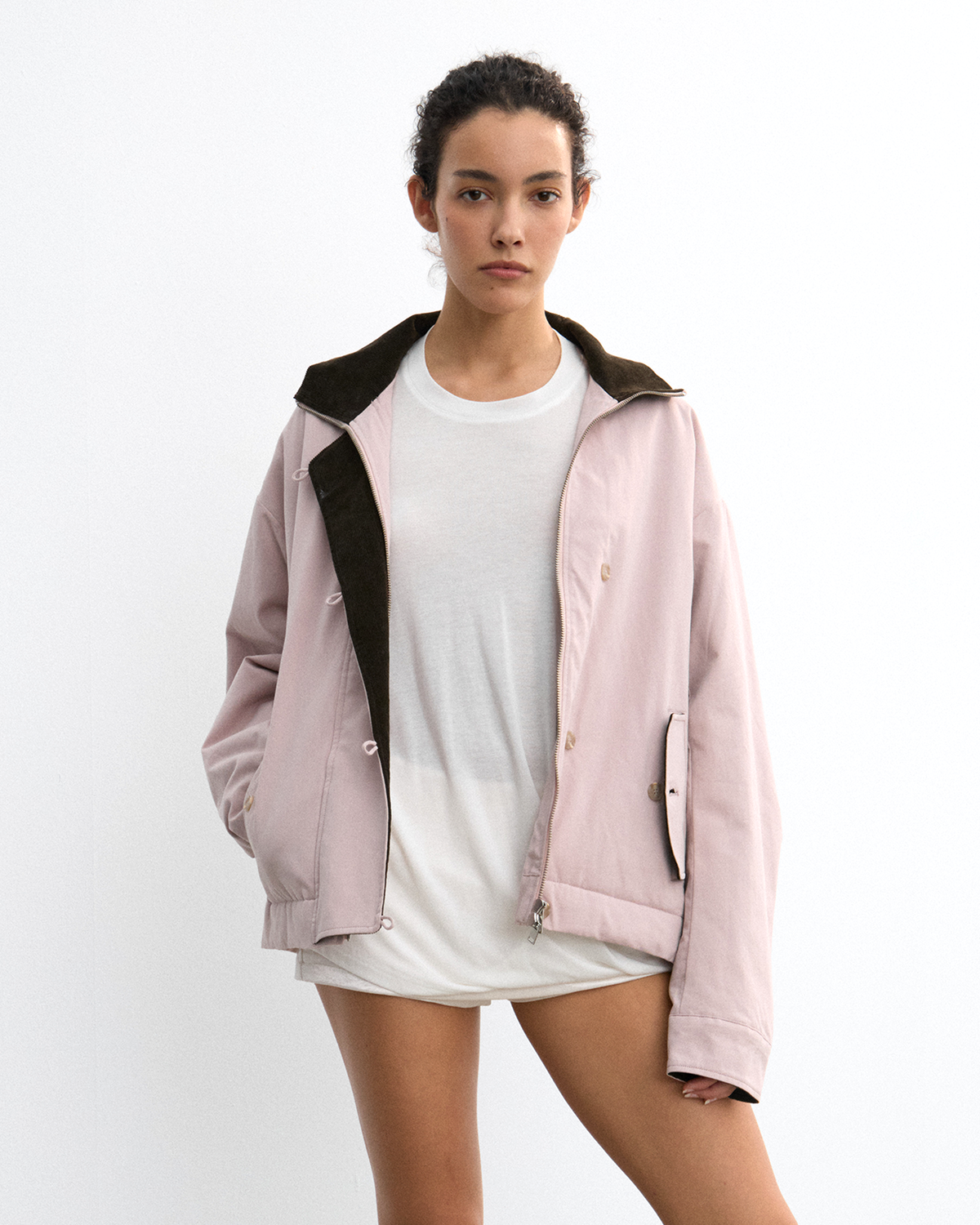 COLOR-BLOCKED PADDED WORK JACKET