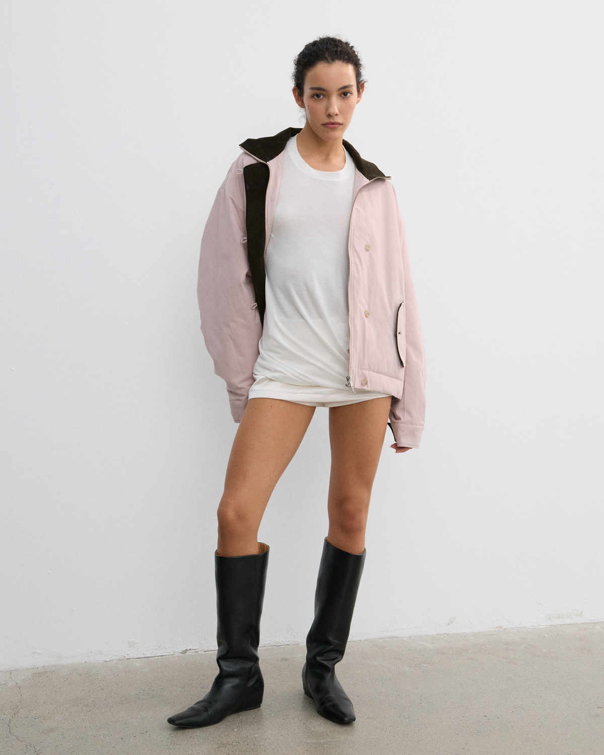 COLOR-BLOCKED PADDED WORK JACKET