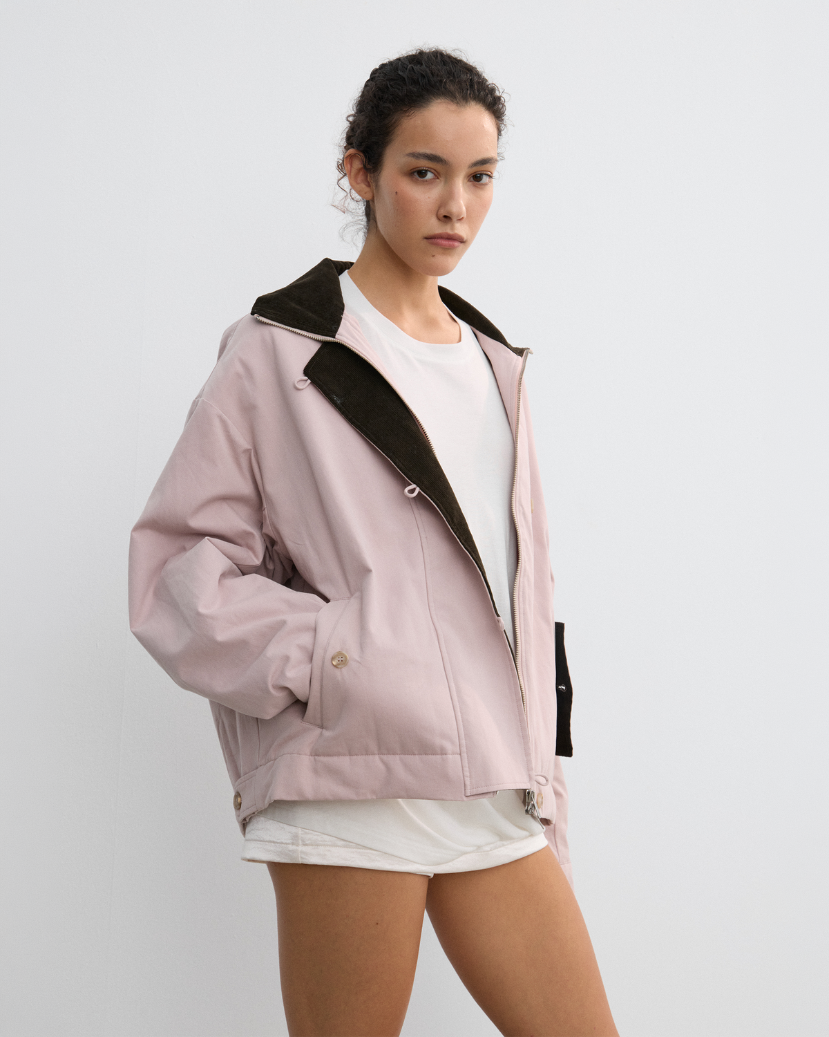 COLOR-BLOCKED PADDED WORK JACKET